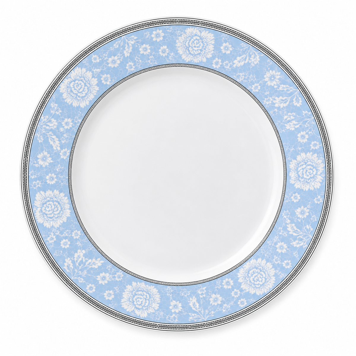 Light Blue Floral Large Serving Plate 12inch
