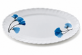 Platou oval din porțelan Blue Ginkgo