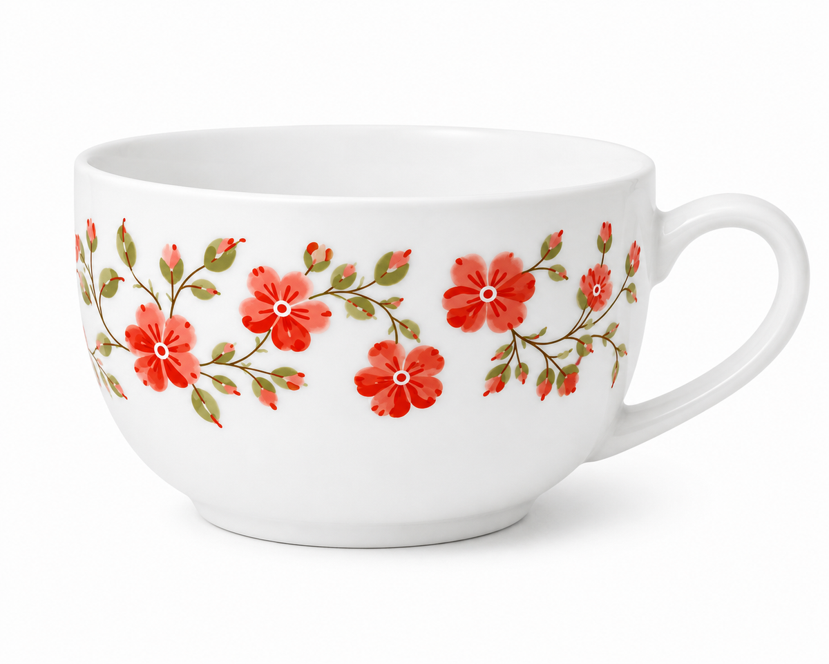 Coral Floral Classic Cup