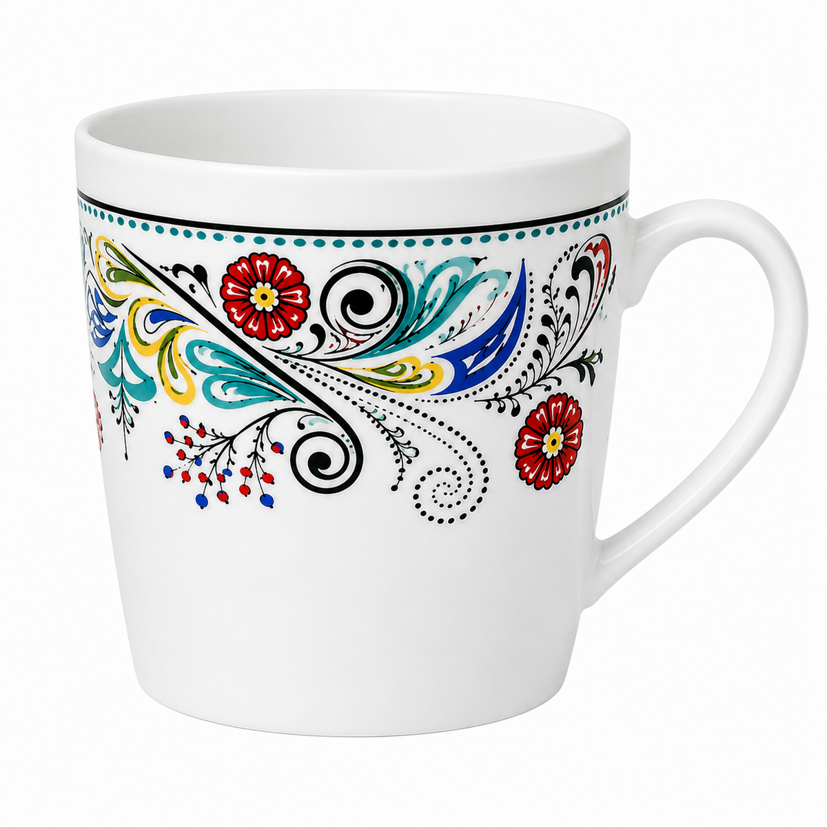 Colorful Ornamental Porcelain Mug