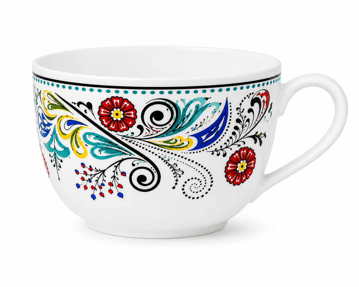 Colorful Ornamental Porcelain Cup