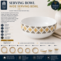 Gold & Gray Ornamental Serving Bowl 7inch