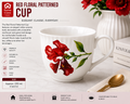 Red Floral Patterned Cup