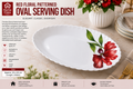 Red Floral Patterned Oval Serving Plate 13inch