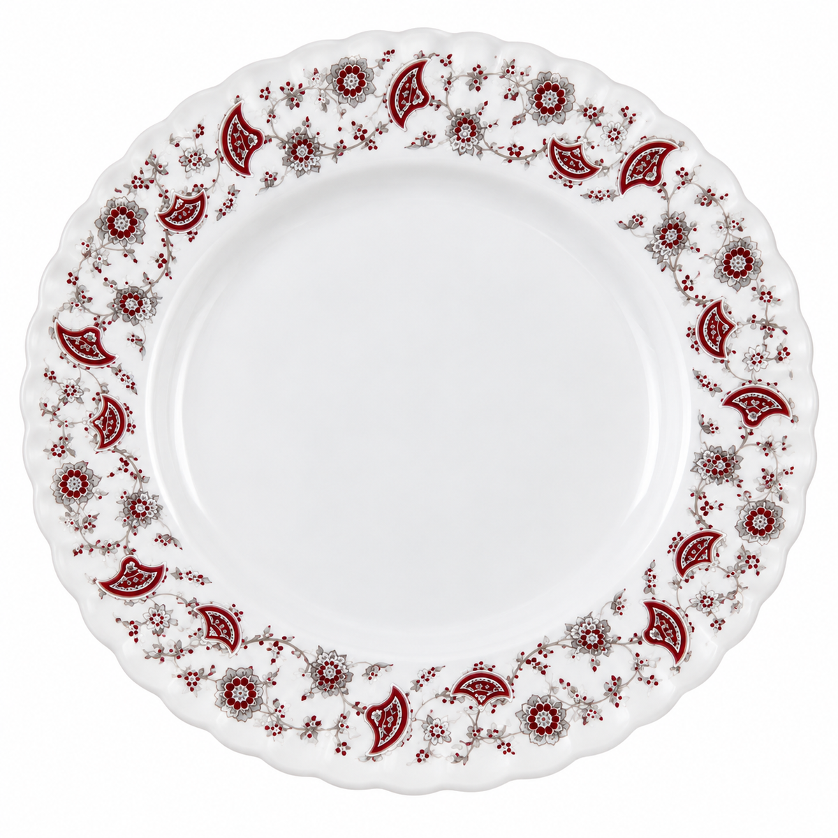 Burgundy Paisley Classic Dessert Plate 7.5inch