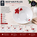 Red Maple Leaf Patterned 9-Inch Deep Soup Plate
