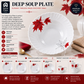 Red Maple Leaf Patterned 8-Inch Deep Soup Plate